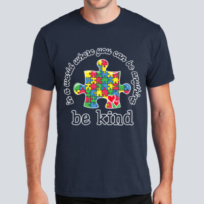 Adult T-Shirt - Autism Awareness - Be Kind Puzzle Piece  Thumbnail