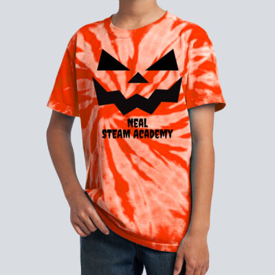 Youth Tie-Dye T-Shirt - Fall Holidays - Jack O' Lantern Thumbnail