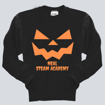 Youth Crewneck - Fall Holidays - Jack O' Lantern - Orange Thumbnail