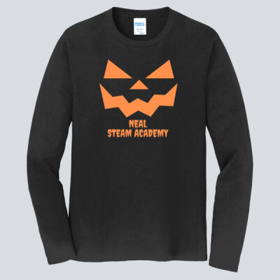 Adult Long Sleeve Shirt - Fall Holidays - Jack O' Lantern - Orange Thumbnail
