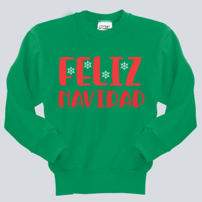 Youth Crewneck - Winter Holidays - Feliz Navidad - Red Thumbnail