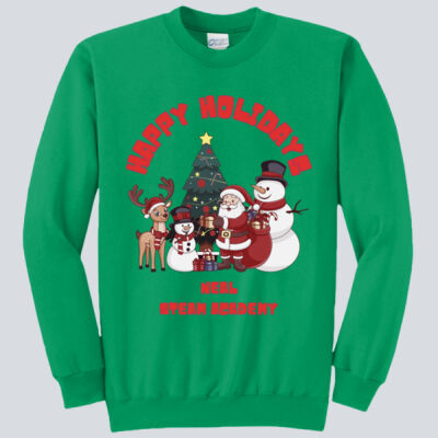 Adult Crewneck - Winter Holidays - Happy Holidays - Red Thumbnail