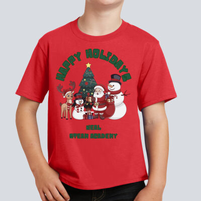 Youth T-Shirt - Winter Holidays - Happy Holidays - Green Thumbnail