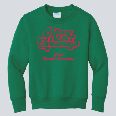 Youth Crewneck - Winter Holidays - Merry Christmas - Red Thumbnail